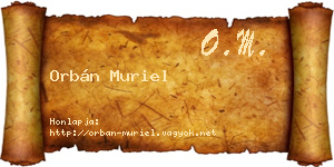 Orbán Muriel névjegykártya