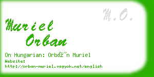 muriel orban business card